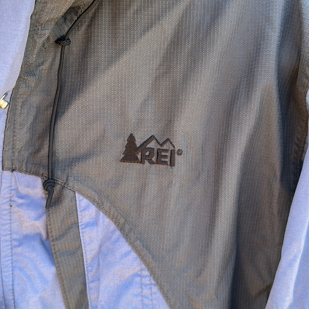 REI Lilac and Gray Rain Jacket with Water-Resistant Fabric and Hood - Picture 5 of 10
